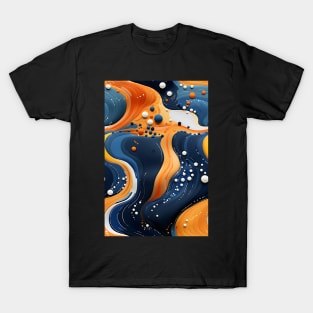 Abstract psychedelic pattern of flowing acrylic ! T-Shirt